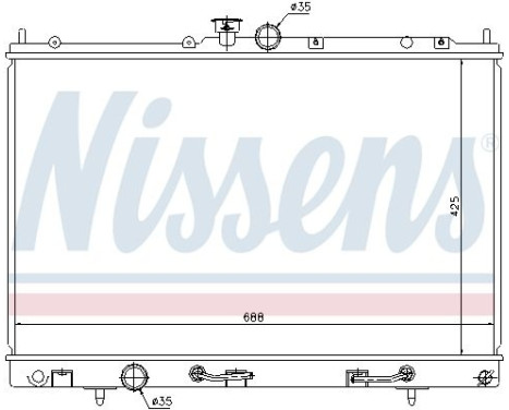 Radiator, engine cooling 62893 Nissens, Image 2