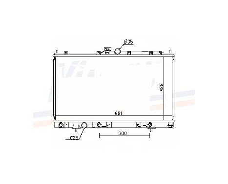 Radiator, engine cooling 62893 Nissens