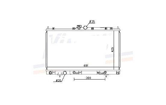 Radiator, engine cooling 62893 Nissens