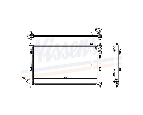 Radiator, engine cooling 628952 Nissens