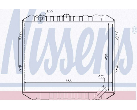 Radiator, engine cooling 628953 Nissens