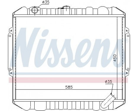 Radiator, engine cooling 628953 Nissens, Image 2