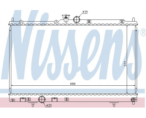 Radiator, engine cooling 628956 Nissens