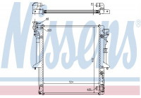 Radiator, engine cooling 62896 Nissens