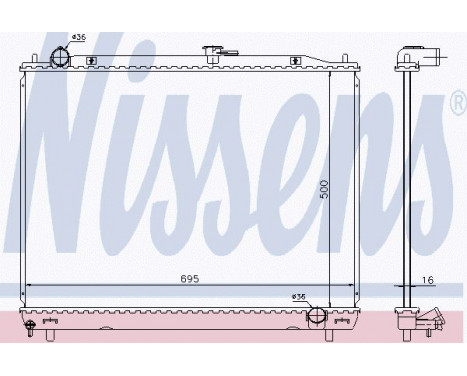 Radiator, engine cooling 628962 Nissens
