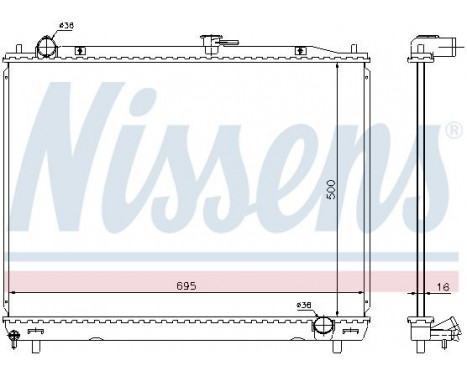 Radiator, engine cooling 628962 Nissens, Image 2