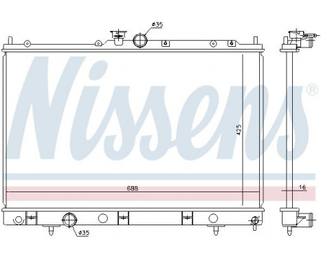 Radiator, engine cooling 628964 Nissens