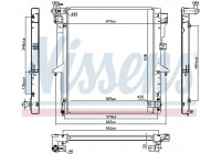 Radiator, engine cooling 628965 Nissens