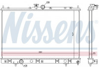 Radiator, engine cooling 628972 Nissens