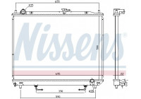 Radiator, engine cooling 628985 Nissens