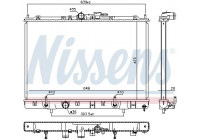 Radiator, engine cooling 628986 Nissens