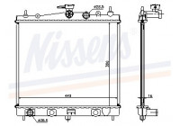 Radiator, engine cooling 62902A Nissens