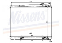 Radiator, engine cooling 62916 Nissens