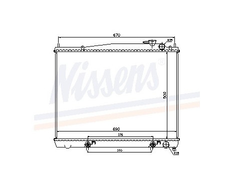 Radiator, engine cooling 62916 Nissens