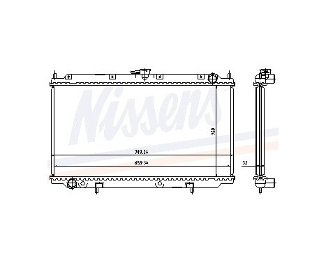 Radiator, engine cooling 62923A Nissens