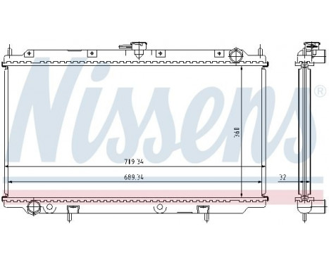 Radiator, engine cooling 62923A Nissens, Image 2