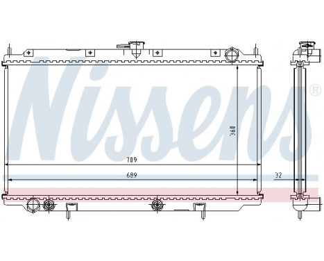Radiator, engine cooling 62924A Nissens, Image 2