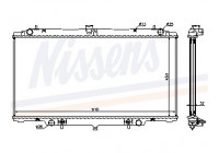 Radiator, engine cooling 62953A Nissens