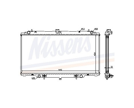 Radiator, engine cooling 62953A Nissens