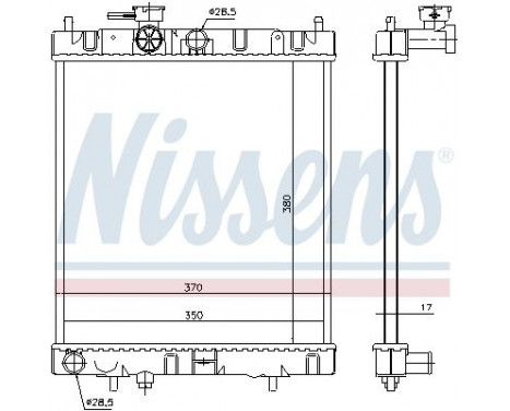 Radiator, engine cooling 62954 Nissens