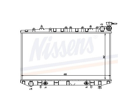 Radiator, engine cooling 629731 Nissens