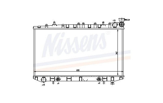 Radiator, engine cooling 629731 Nissens