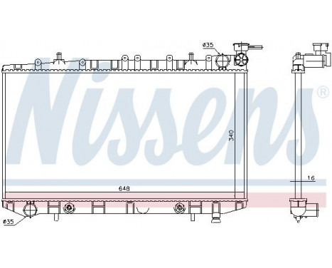 Radiator, engine cooling 629731 Nissens, Image 2