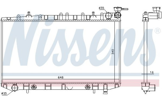 Radiator, engine cooling 629731 Nissens, Image 2