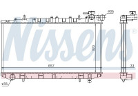 Radiator, engine cooling 62985 Nissens