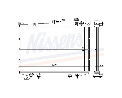 Radiator, engine cooling 62988 Nissens