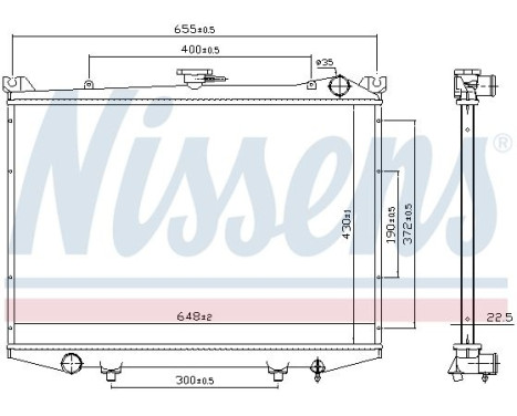 Radiator, engine cooling 62988 Nissens, Image 2