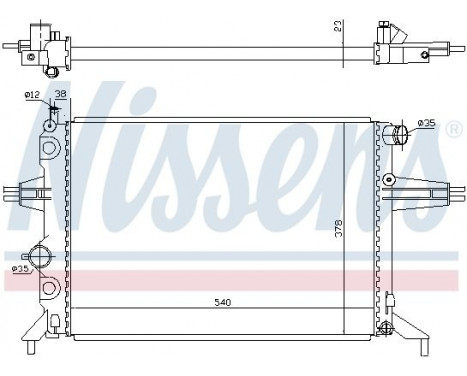 Radiator, engine cooling 63005A Nissens, Image 2