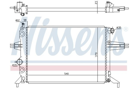 Radiator, engine cooling 63005A Nissens, Image 2