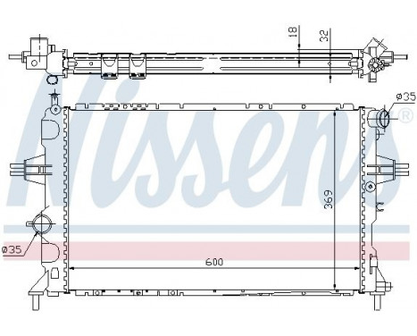 Radiator, engine cooling 63006A Nissens, Image 2