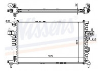 Radiator, engine cooling 63009A Nissens