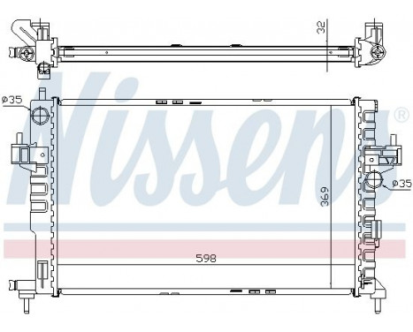 Radiator, engine cooling 63009A Nissens, Image 2