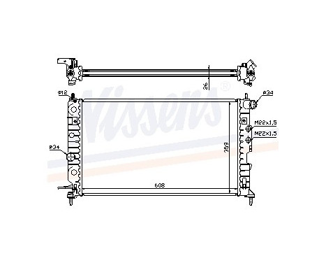 Radiator, engine cooling 630121 Nissens