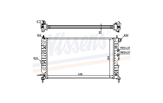 Radiator, engine cooling 630121 Nissens