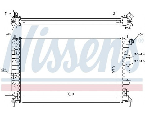 Radiator, engine cooling 630121 Nissens, Image 2
