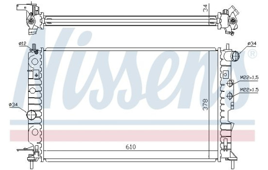 Radiator, engine cooling 630121 Nissens, Image 2