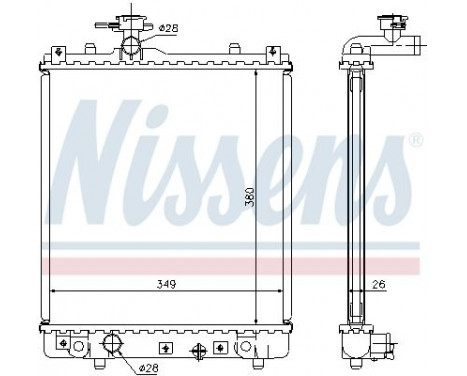 Radiator, engine cooling 63014A Nissens, Image 2