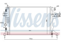 Radiator, engine cooling 63018 Nissens