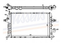 Radiator, engine cooling 63021A Nissens