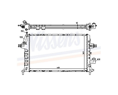 Radiator, engine cooling 63021A Nissens