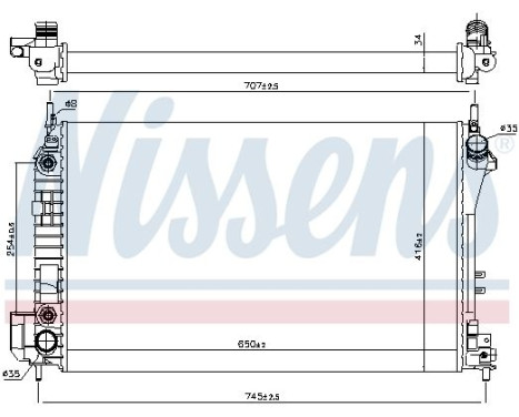 Radiator, engine cooling 63023 Nissens, Image 5