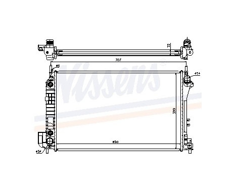 Radiator, engine cooling 63023A Nissens