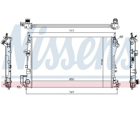 Radiator, engine cooling 63024A Nissens, Image 2