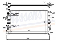 Radiator, engine cooling 63027A Nissens