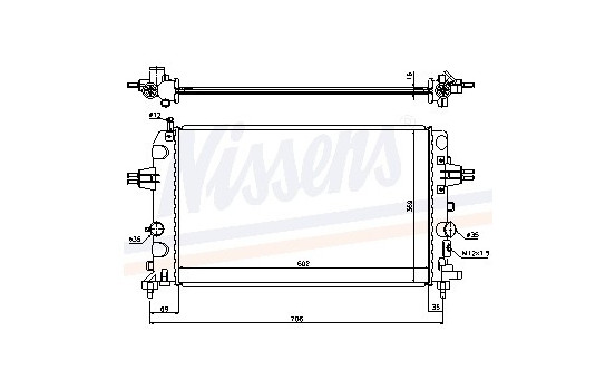 Radiator, engine cooling 63028A Nissens