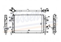 Radiator, engine cooling 63029A Nissens